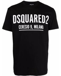 DSquared² T-Shirt Ceresio9 CON Stampa - Schwarz