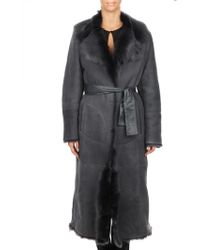 DROMe Blue Suede Coat