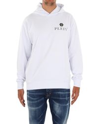 Philipp Plein Andere materialien sweatshirt in Weiß für Herren Herren Bekleidung Sport- und Fitnesskleidung Sweatshirts Training 