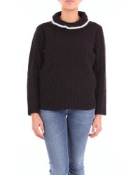 Altea Black Wool Sweater - Lyst