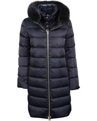 Herno Blue Polyester Coat