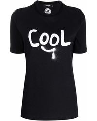 DSquared² T-Shirt mit Slogan-Print - Mehrfarbig