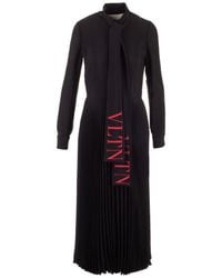 Valentino Black Viscose Dress