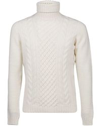 Drumohr White Wool Jumper