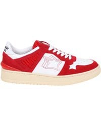 Atlantic Stars Nantorbbras02 Leather Trainers - Red