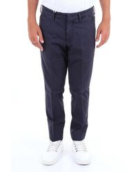 Michael Coal Blue Cotton Trousers