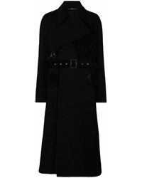 Dolce & Gabbana Doppelreihiger Mantel mit Gürtel - Schwarz