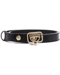 Chiara Ferragni - Logo-buckle Leather Belt - Lyst