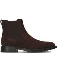 Tod's Ankle Boot In Suede - Brown