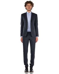 Brian Dales Grey Wool Suit - Gray