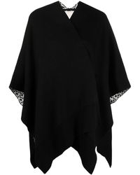 Herno Poncho in Schwarz Damen Bekleidung Pullover und Strickwaren Ponchos und Ponchokleider 