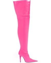 balenciaga spandex thigh high boots