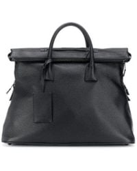 Maison Margiela Black Leather Travel Bag