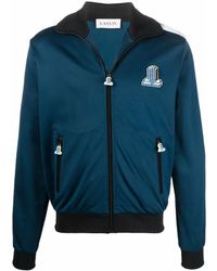 Lanvin Synthetik Polyester sweatshirt in Blau für Herren Training und Fitnesskleidung Sweatshirts Herren Bekleidung Sport- 