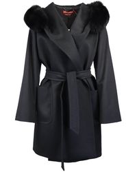 Weekend by Maxmara Grey Viscose Coat - Gray