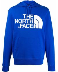 blue north face sweatshirt
