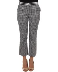 Liu Jo White/black Polyester Trousers