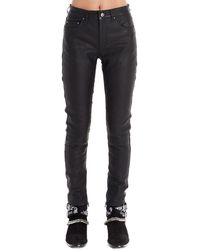 Amiri DAMEN W9W09355PLSCHWARZ LEDER JEANS