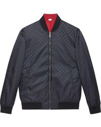 Gucci Reversible GG Nylon Bomber Jacket - Blue