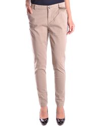 Liu Jo Beige Cotton Trousers - Natural