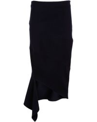 Victoria Beckham Blue Wool Skirt