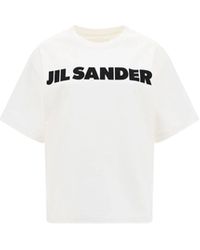 Damen Bekleidung Oberteile T-Shirts Jil Sander Andere materialien t-shirt in Weiß 