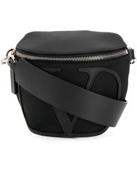 Valentino Black Leather Belt Bag