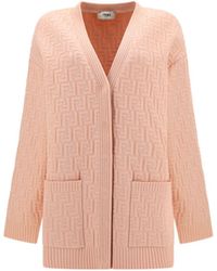 Maglieria Fendi | Maglia In Lana Rosa - Pullover Rosa Donna ⋆ Stefano Lodoli