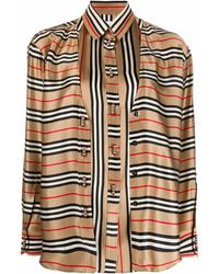 Burberry Silk Blouse - Natural