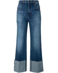 Damen Bekleidung Jeans Jeans mit gerader Passform J Brand Baumwolle BLAU BAUMWOLLE JEANS in Blau 