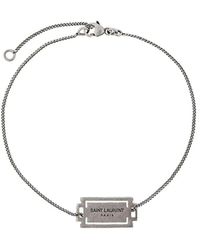Saint Laurent Silver Metal Bracelet - Metallic