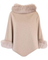 Max Mara Cashmere Poncho - Natural