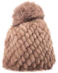 Max Mara Leather Hat - White