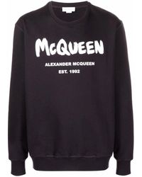 Herren Bekleidung Sport- Training Alexander McQueen Wolle Andere materialien sweatshirt in Schwarz für Herren und Fitnesskleidung Sweatshirts 