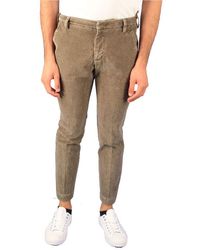 Entre Amis Grey Cotton Trousers - Gray