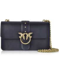 Pinko Blue Leather Shoulder Bag