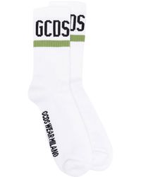 Gcds Socken mit Intarsien-Logo - Weiß