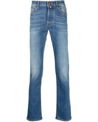 Jacob Cohen Ausgeblichene Jeans mit Logo - Blau