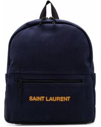 Saint Laurent Nuxx Rucksack aus Cord - Blau