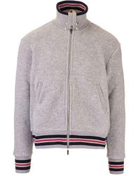 Thom Browne Zipped Pullover - Gray
