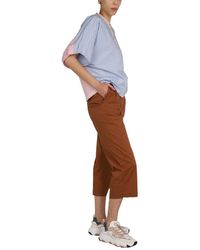 Donna Abbigliamento da Pantaloni casual Pantaloni croppedDolce & Gabbana in Cotone di colore Bianco eleganti e chino da Pantaloni capri e cropped 