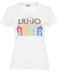 Liu Jo Andere materialien t-shirt - Weiß