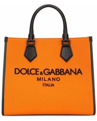Dolce & Gabbana Herren segeltuch handtaschen - Orange