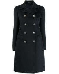 Tagliatore Blue Cashmere Coat