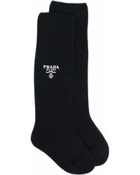 Prada Socken mit Logo - Schwarz