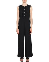 Tory Burch Button Embellished Jumpsuit - Black