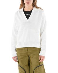 P.A.R.O.S.H. Damen baumwolle sweater - Weiß