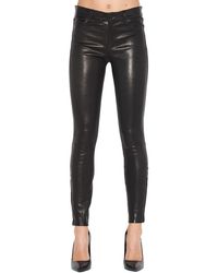 J Brand SCHWARZ LEDER JEANS