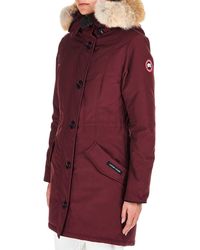Canada Goose Burgundy Cotton Coat - Purple
