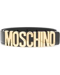 Moschino A80078001555 leder gürtel - Schwarz